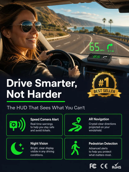 🔥Car Head-Up Display with GPS