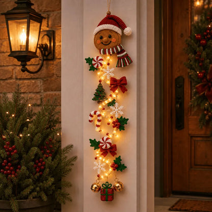 🎄MerryCascade™ Glowing Christmas Door Hanger | 6 Festive Light Designs✨