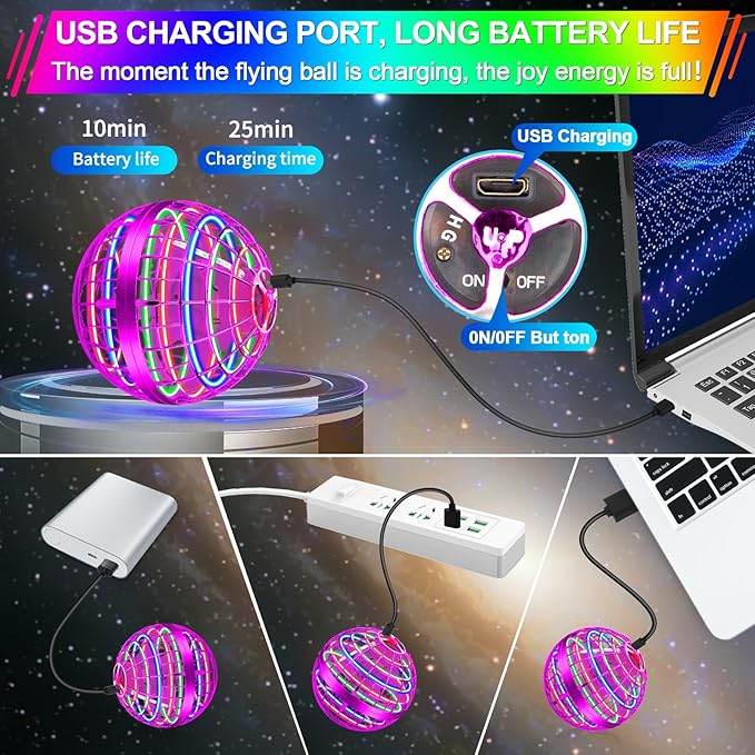 🎄 Bring Home the Magic! 🎁 Flying Orb Ball – A Gift for Family Fun!