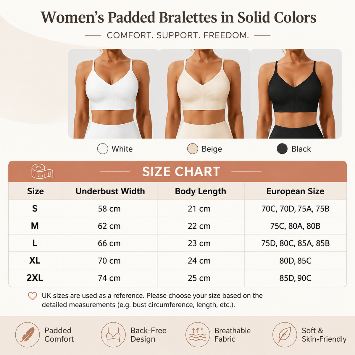 Invisible Backless Wireless Bra for Women