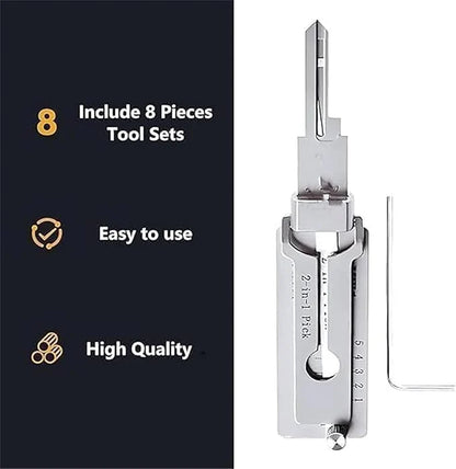 🔥HOT SALE 49% OFF⚒️Stainless Steel Master Key Locksmith Training Tool, SS001 Pro Tool, Practical Cylinder Set