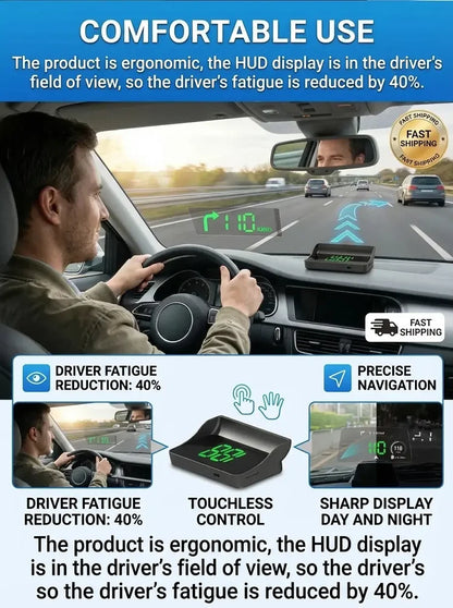 🔥Car Head-Up Display with GPS