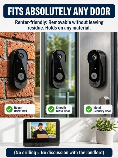 【24h Monitoring】AI Voice Changer Doorbell Camera
