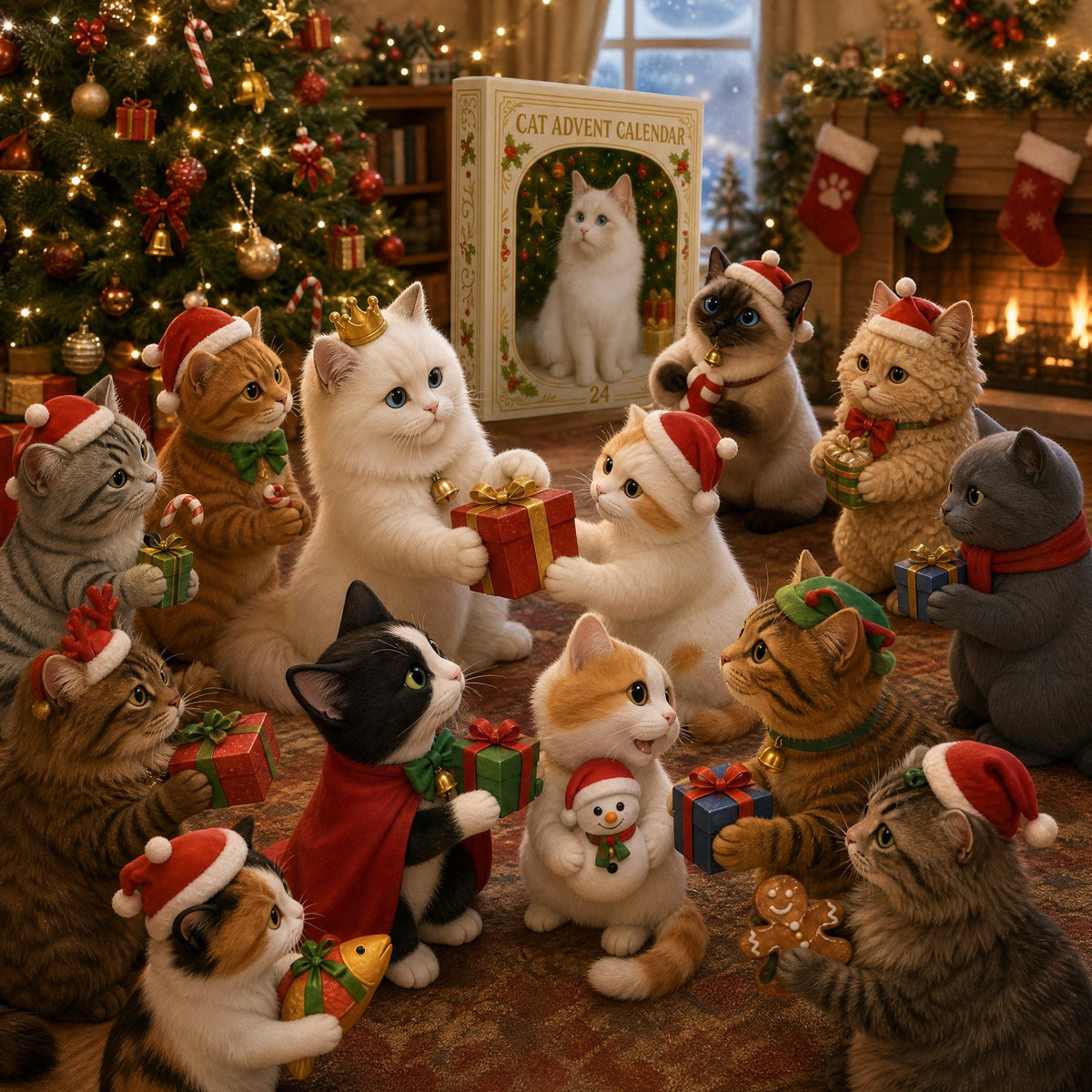 🐱 24 Days of Cats Advent Calendar: Christmas Countdown for Cat Lovers