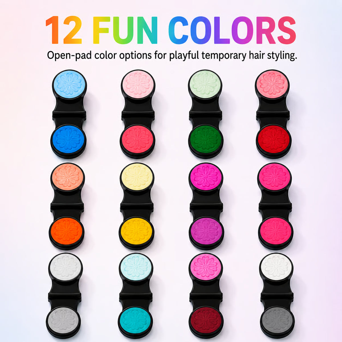 🔥 Last Day 49% OFF-🌈 12-Color Temporary Hair Chalk Applicator Set