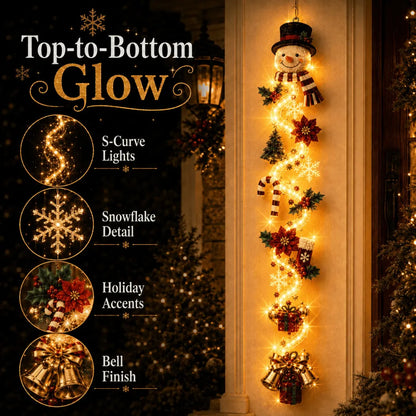 🎄MerryCascade™ Glowing Christmas Door Hanger | 6 Festive Light Designs✨