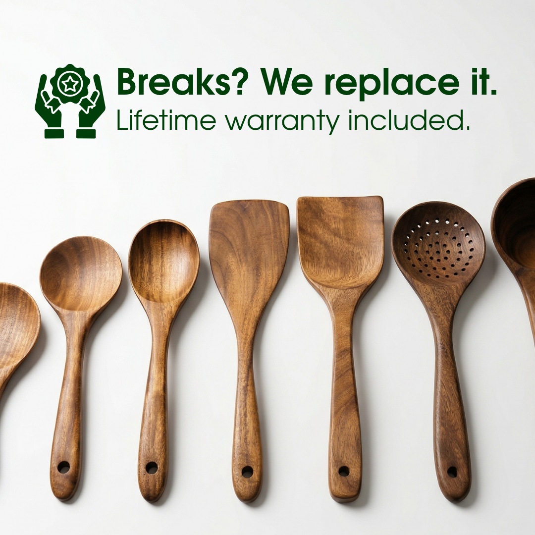 🔥 Last Day 49% OFF-Small Leaf Acacia Wood Utensil Set