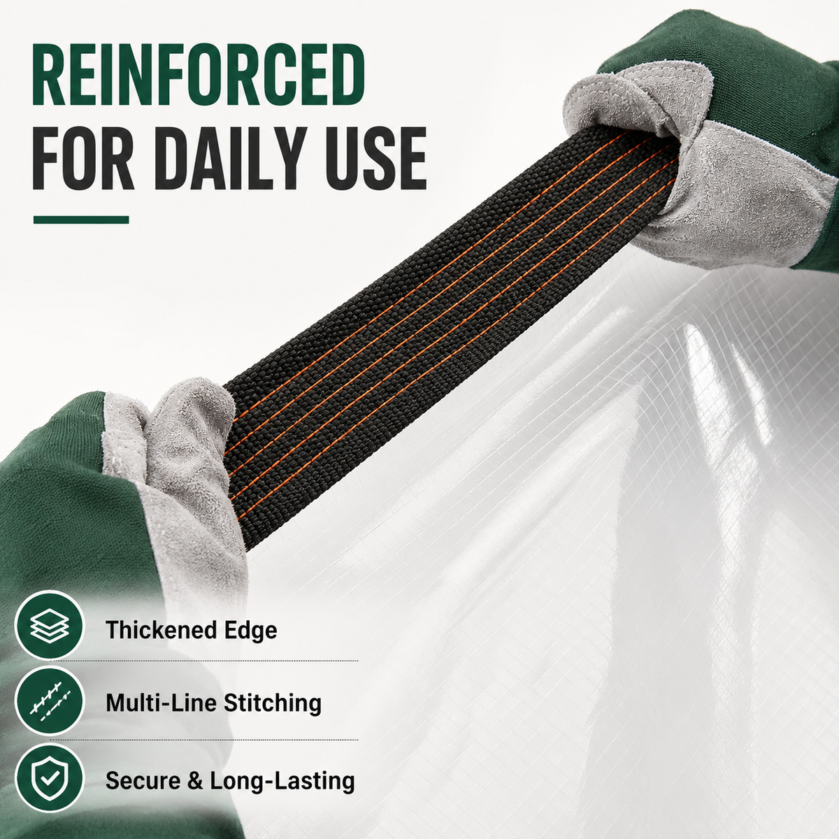 🍂 Heavy-Duty Clear Waterproof Tarp – Wind Protection & Warmth for Fall Outdoors