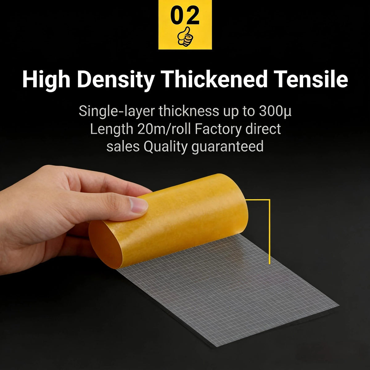 Heavy Duty Double Sided Mesh Tape - Industrial Strength Adhesive (66ft/20m * 2 inch (5cm))