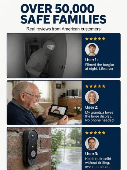 【24h Monitoring】AI Voice Changer Doorbell Camera