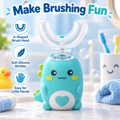 Kids U-Shaped Automatic Electric Toothbrush – Gentle & Fun Brushing