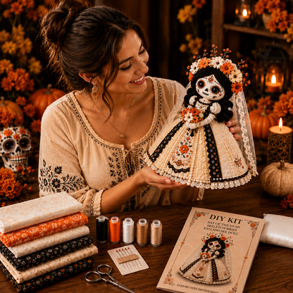 DIY Patchwork Doll Sewing Kit 🎃 Create Your Own Handmade Fabric Doll