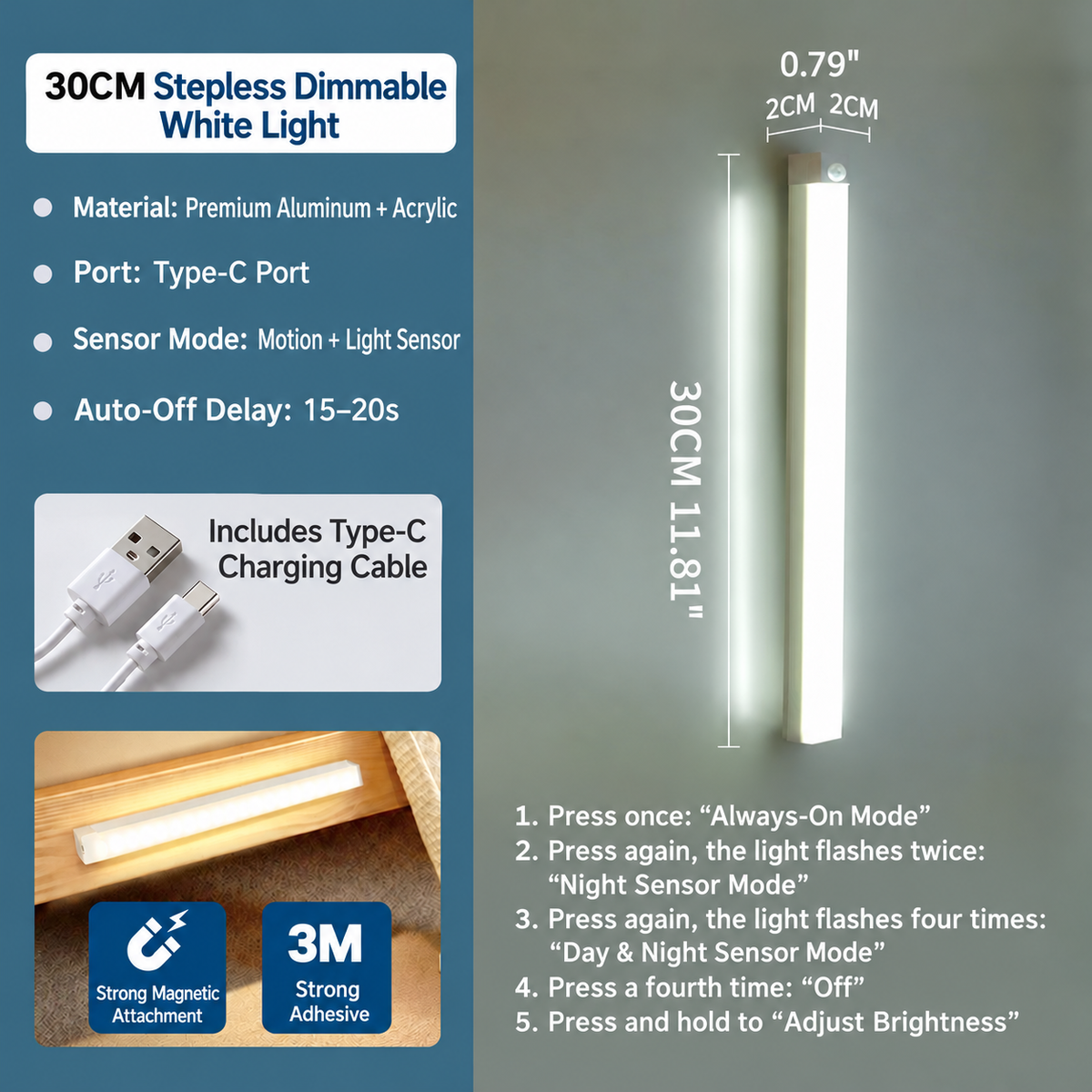 🔥 SAVE 52%! Next-Gen Motion Sensor Light – Smart Lighting, No Wiring!