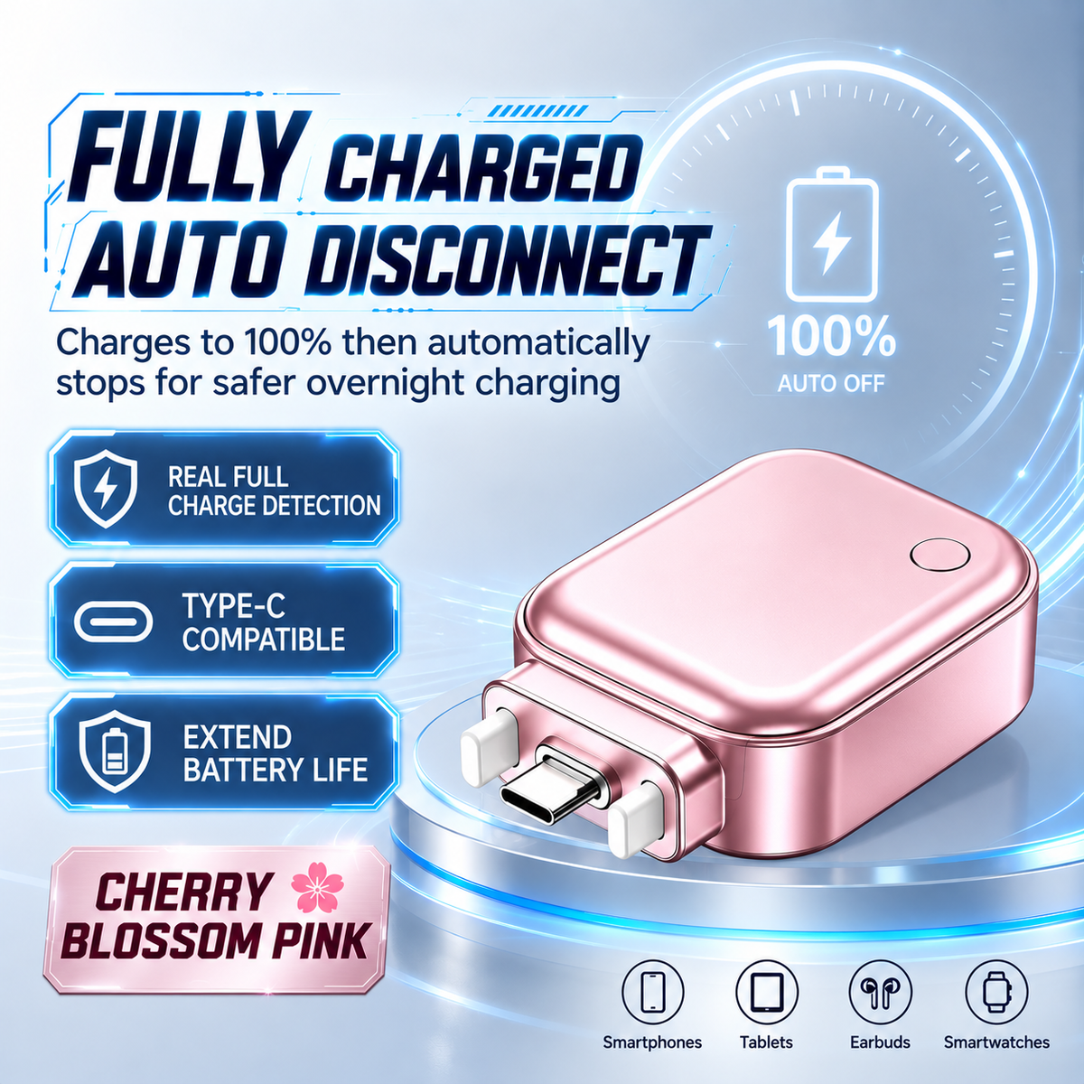 🔥Hot Sale 55% OFF ✨140W Type-C Physical-Disconnect Battery Guard - Auto & Self-Eject Charger