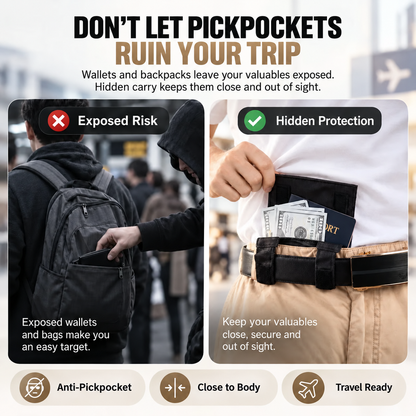 ✈️Keep Your Valuables Hidden. Travel Worry-Free.