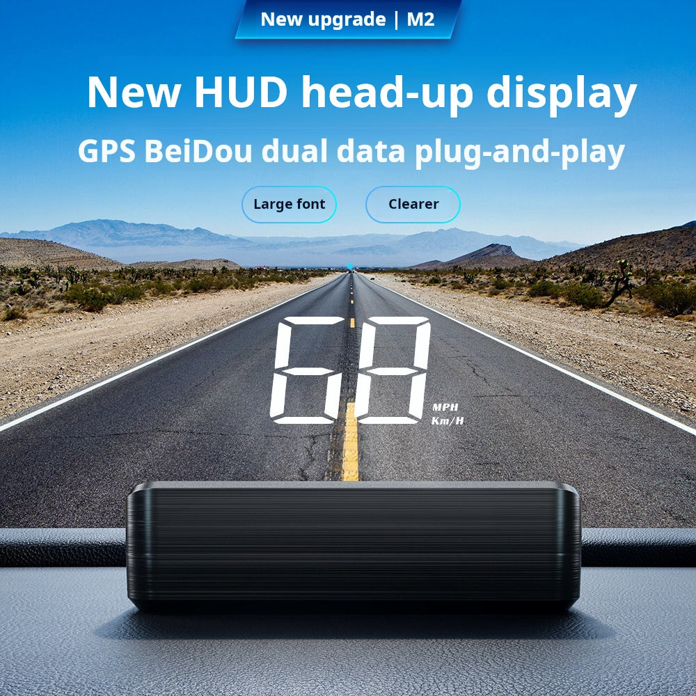 Head-up Display (HUD) in-vehicle GPS digital speedometer