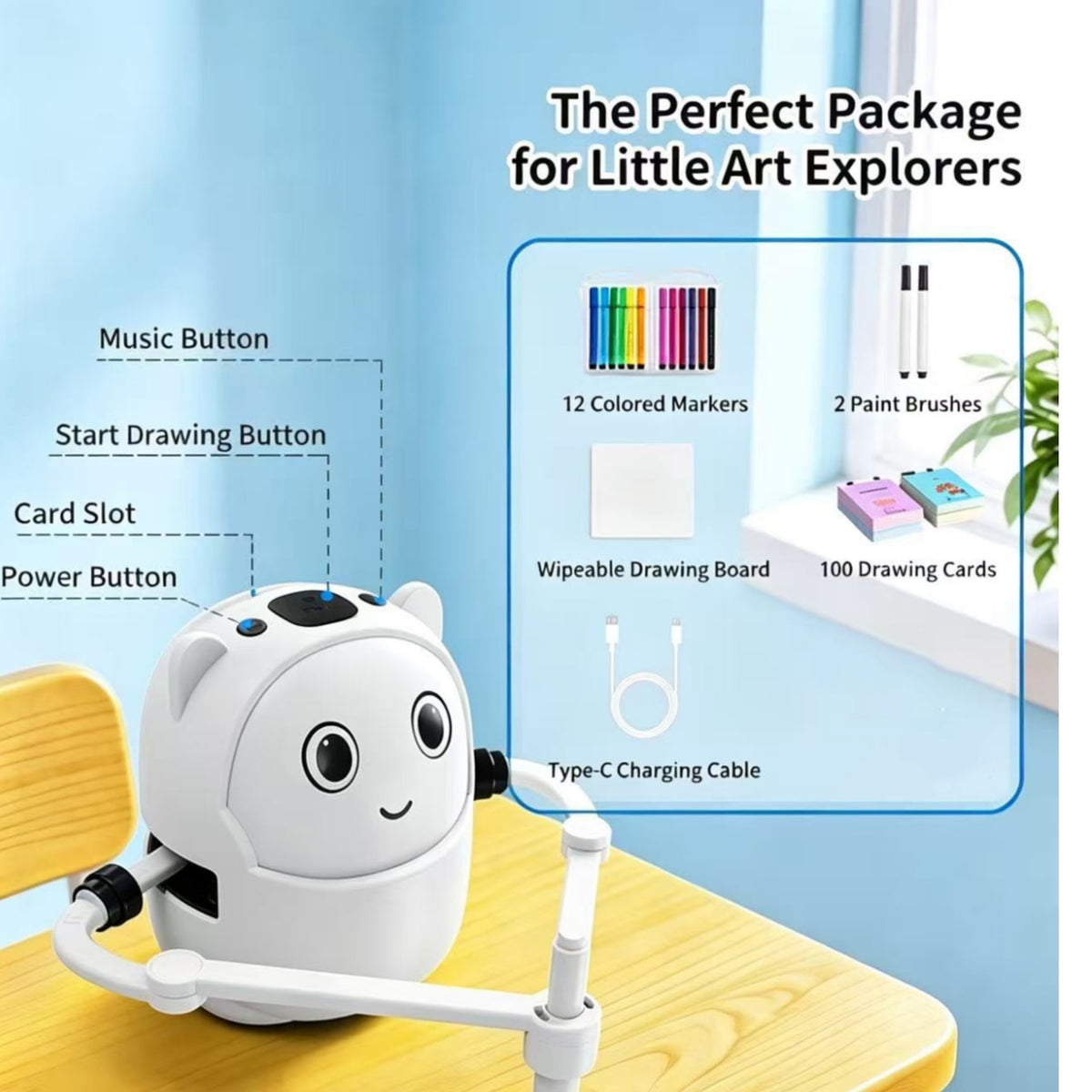 🔥 SAVE 33%! 🎁 Next-Gen Drawing Robot – A Creative Christmas Gift for Kids!