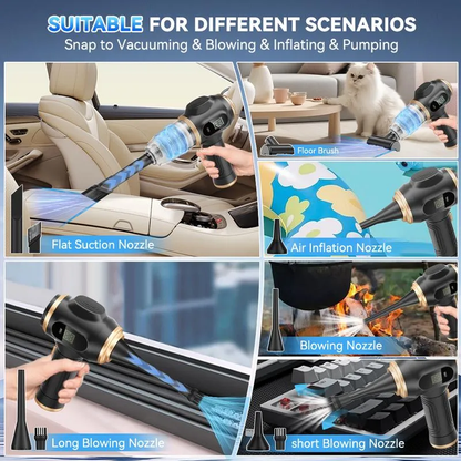 Handheld Cordless Car Vacuum Cleaner 19000pa Powerful 6-in-1 Portable