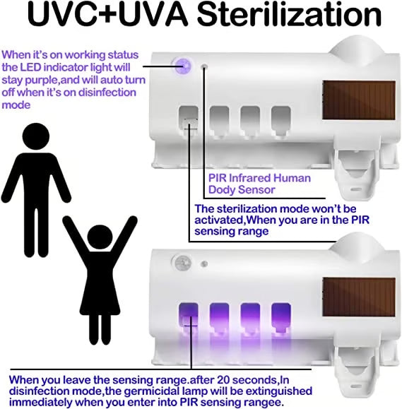 💥BUY 1 GET 1 FREE Today!! Smart UV Sterilizing Toothbrush Holder🦷