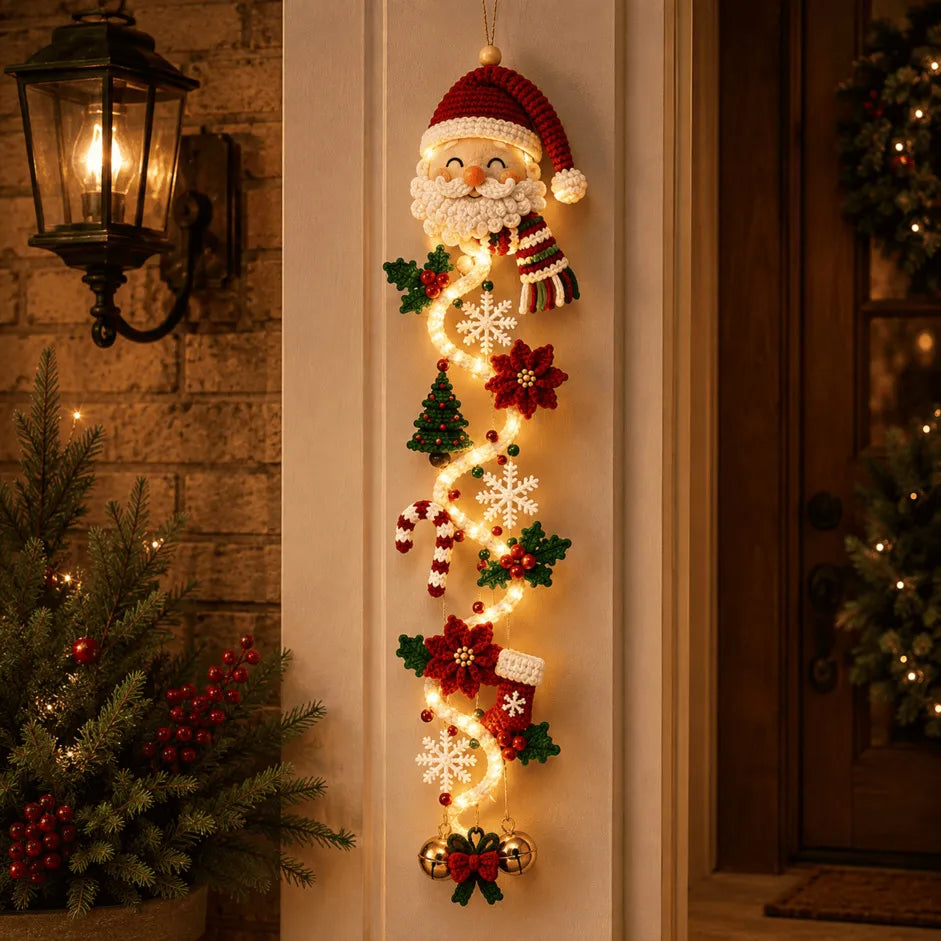 🎄MerryCascade™ Glowing Christmas Door Hanger | 6 Festive Light Designs✨