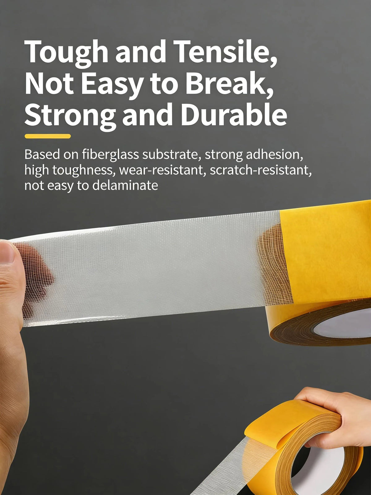 Heavy Duty Double Sided Mesh Tape - Industrial Strength Adhesive (66ft/20m * 2 inch (5cm))