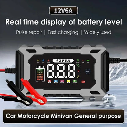 🔌🚗12V/24V Smart Battery Charger, Maintainer & Trickle Charger🔋