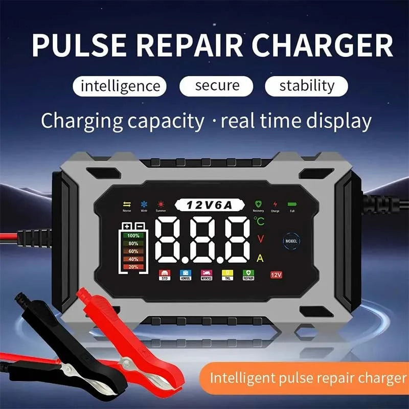 🔌🚗12V/24V Smart Battery Charger, Maintainer & Trickle Charger🔋