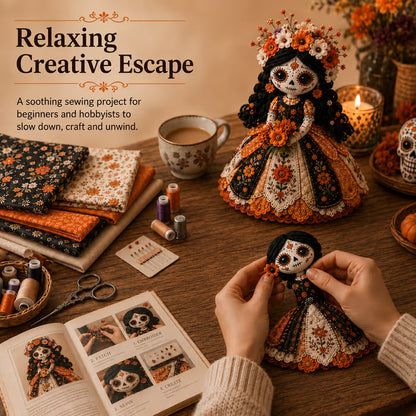 DIY Patchwork Doll Sewing Kit 🎃 Create Your Own Handmade Fabric Doll