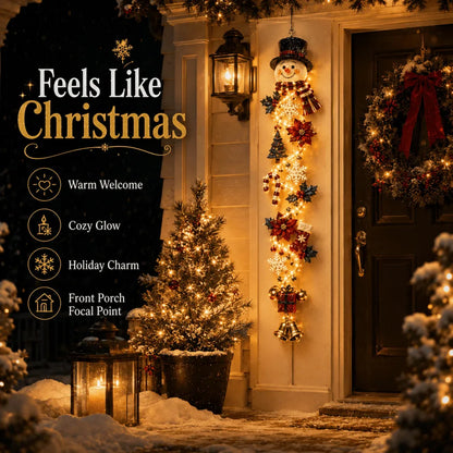 🎄MerryCascade™ Glowing Christmas Door Hanger | 6 Festive Light Designs✨