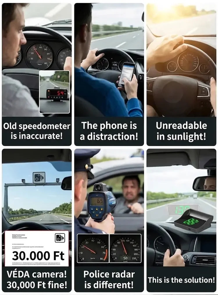 🔥Car Head-Up Display with GPS