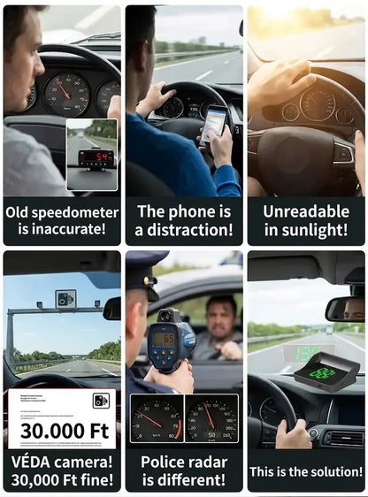 🔥Car Head-Up Display with GPS