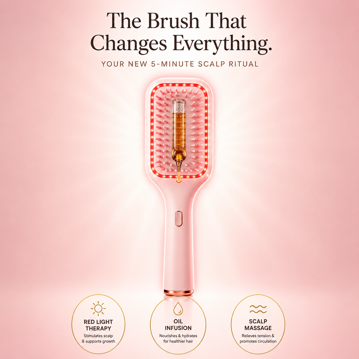 Red Light Therapy Scalp Brush