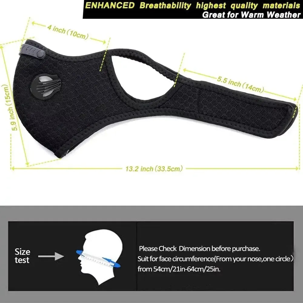 💖Reusable Carbon Dust Mask（6 Replacement Filters Included）