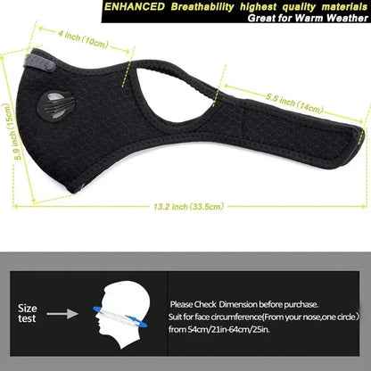 💖Reusable Carbon Dust Mask（6 Replacement Filters Included）