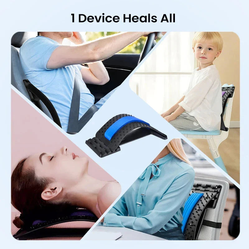 🧲 50% OFF NOW! 🔥 Magnetic Lumbar Stretcher – Acupressure Massage, Portable Design & Relieves Back Pain 🧘‍♂️✨