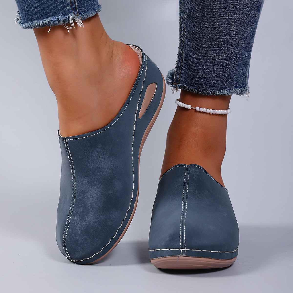 Women's Warm Comfort Winter Mules – Warm Plush Interior with Non-Slip Supportive Sole