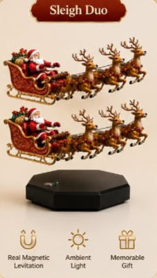 🎅 Santa’s Flying Sleigh — Magnetic Levitation Christmas Display ✨