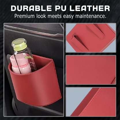 🥳2026 HOT SALE🥳💞50K+ SOLD!🚗🧺 53% OFF! Leather Car Door Cup Holder – Wide‑mouth opening, easy reach for drinks & phone. Clip‑on secure fit. PU leather, tough & stylish. 🛡️✨