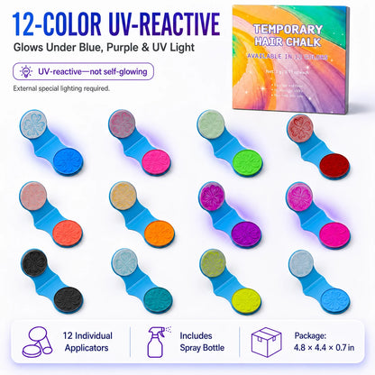 🔥 Last Day 49% OFF-🌈 12-Color Temporary Hair Chalk Applicator Set