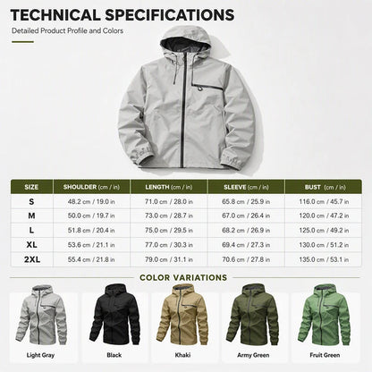 Men's Outdoor Waterproof Hooded Jacket