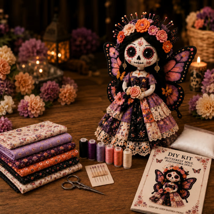 DIY Patchwork Doll Sewing Kit 🎃 Create Your Own Handmade Fabric Doll