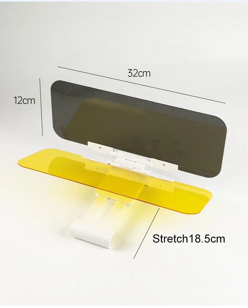 🚗 2-in-1 Anti-Glare Car Sun Visor – Block Sun Glare by Day & Headlight Glare at Night