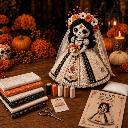 DIY Patchwork Doll Sewing Kit 🎃 Create Your Own Handmade Fabric Doll