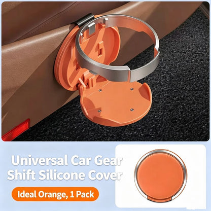 Universal Foldable Car Cup Holder with Hook – Space-Saving Drink & Bag Organizer