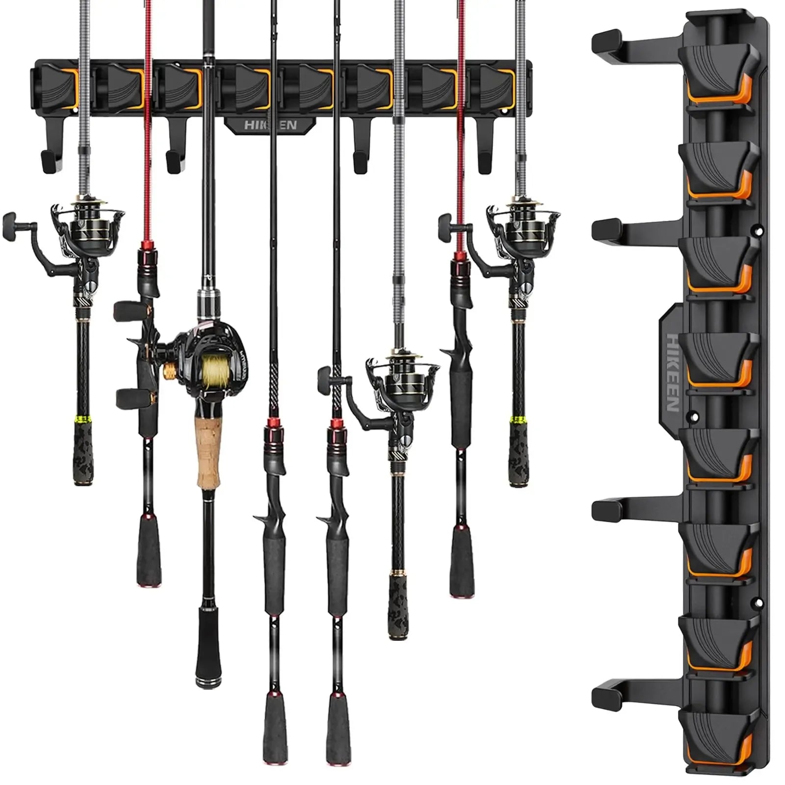 Heavy-Duty 10-Rod Garage Fishing Pole Holder – Wall & Ceiling Mount Organizer