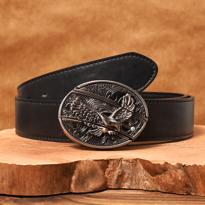 RetroCraft Knife Belt – Classic Leather with Hidden Folding Blade