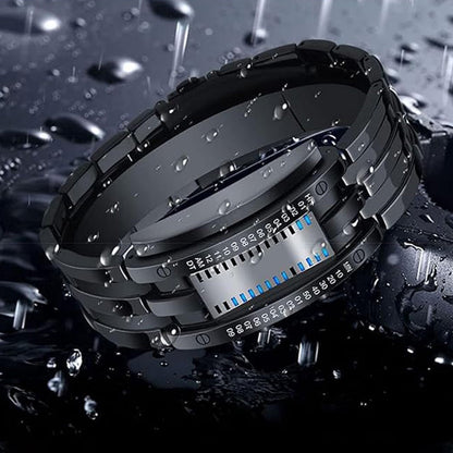 ⌚50% OFF! Men's Binary LED Watch  Stainless Steel, Waterproof Sport Watch ⚡