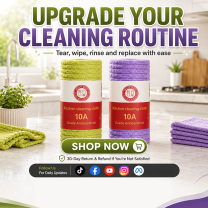 Multipurpose Reusable Tear-Off Cleaning Cloth Roll