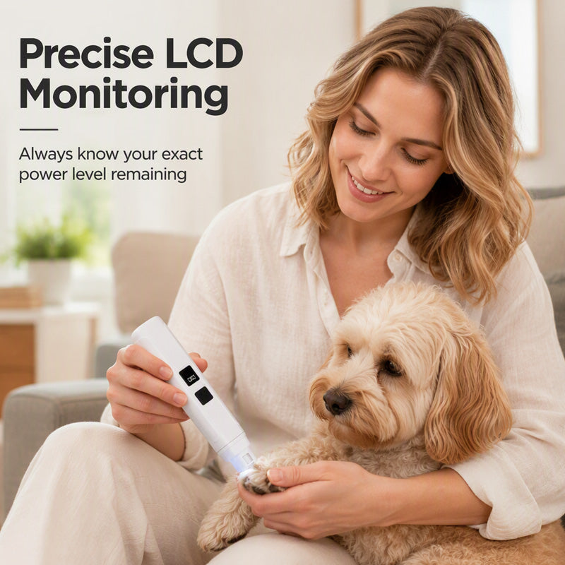 🥳2026 HOT SALE🥳 50K+ SOLD! 🐶💨50% OFF! Electric Pet Nail Grinder | Whisper Quiet, 3-Speed, LED, USB-C Rechargeable for Dogs & Cats ✨