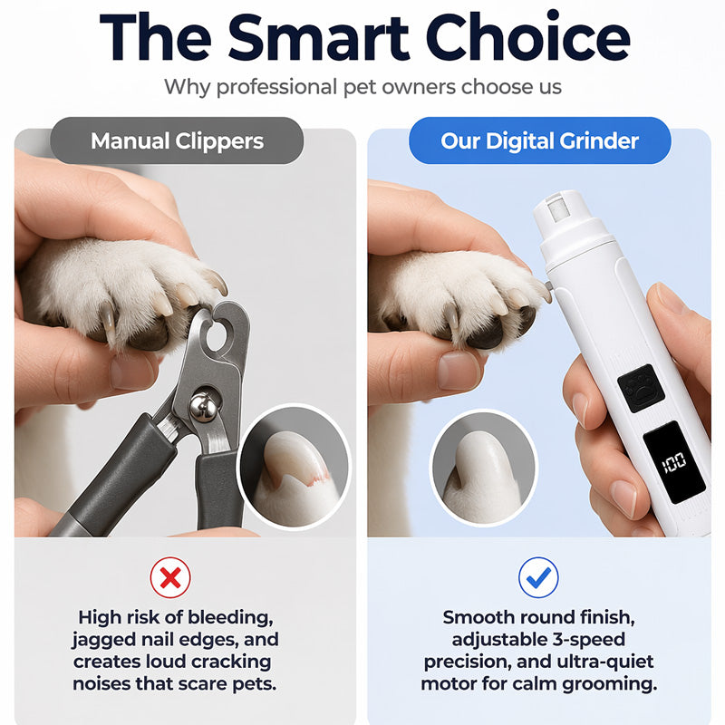 🥳2026 HOT SALE🥳 50K+ SOLD! 🐶💨50% OFF! Electric Pet Nail Grinder | Whisper Quiet, 3-Speed, LED, USB-C Rechargeable for Dogs & Cats ✨